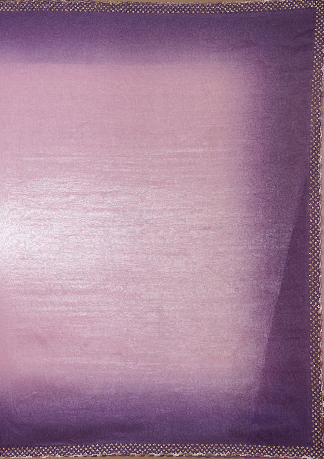 Lavender Stonework (Gold) Organza Saree