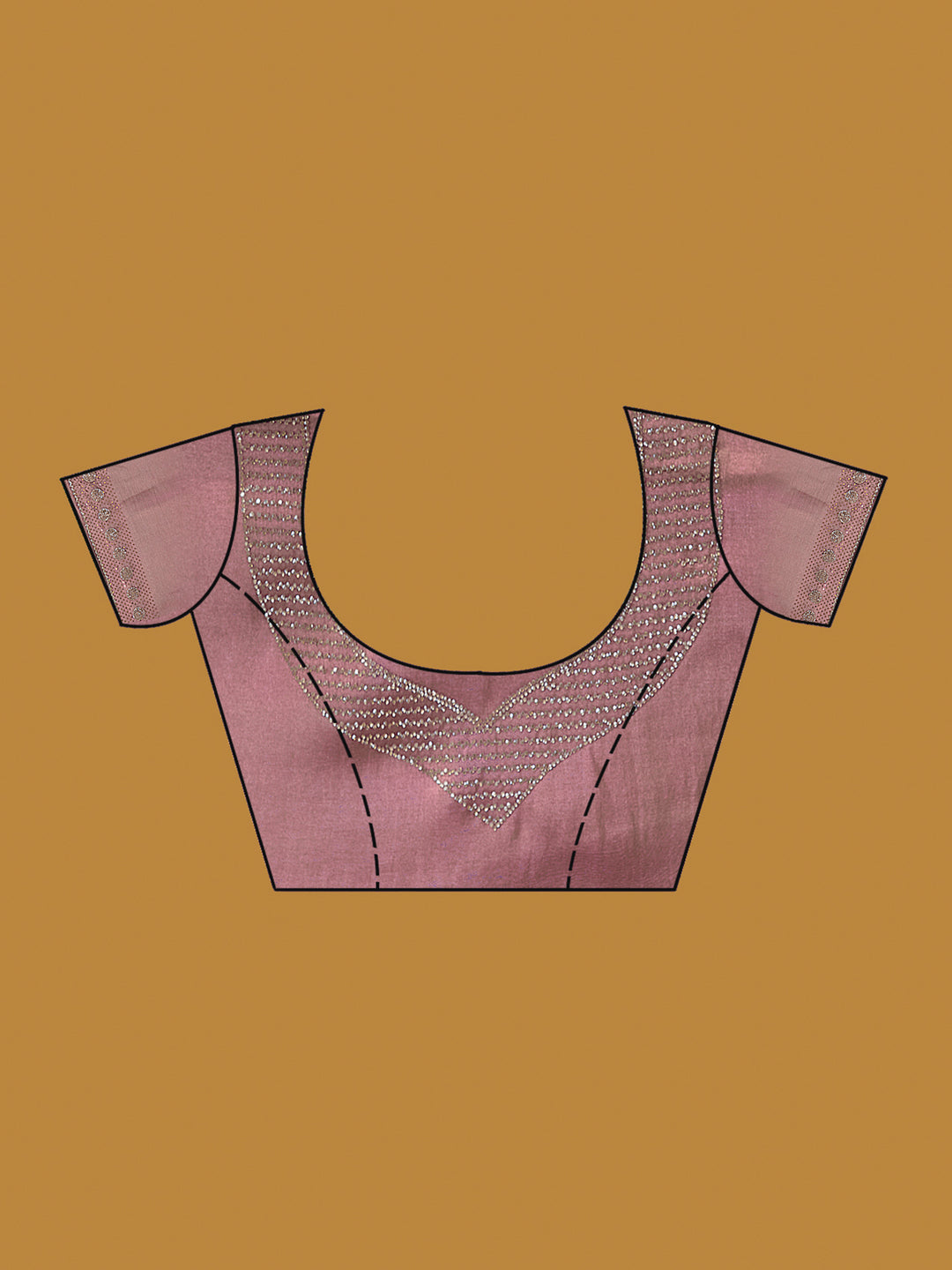 Gold Stonework (Gold) Tissue Saree