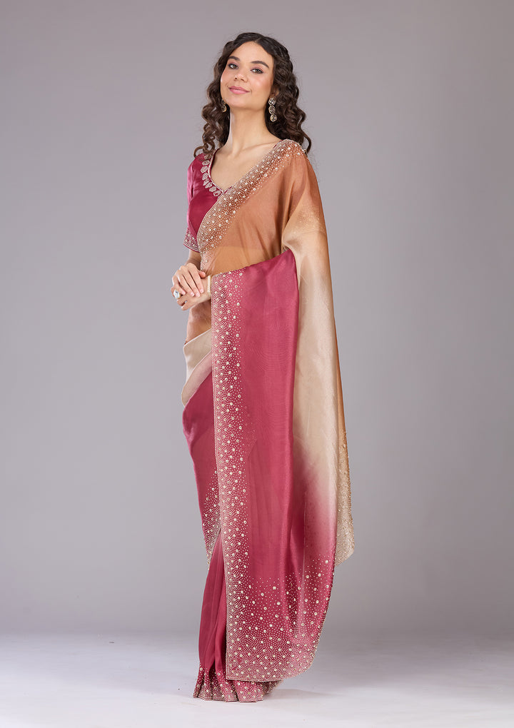 Gold Stonework (Gold) Tissue Saree