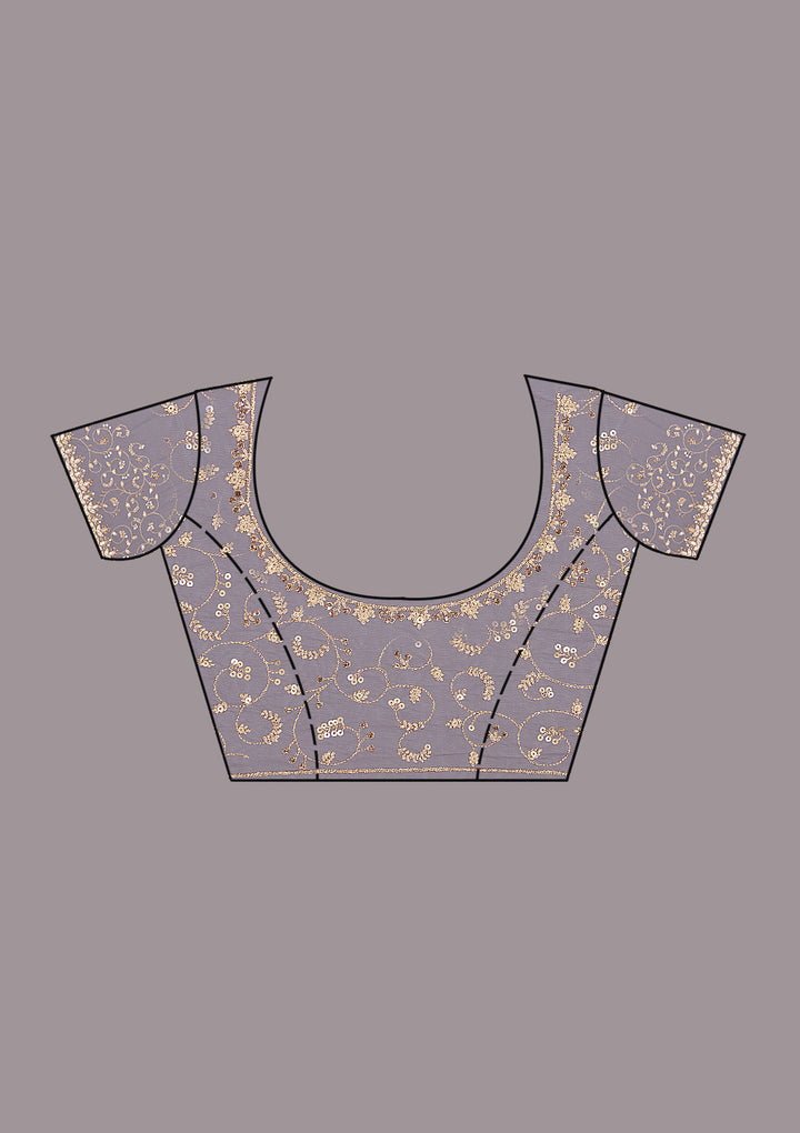 Onion Pink Cutdana Tissue Saree