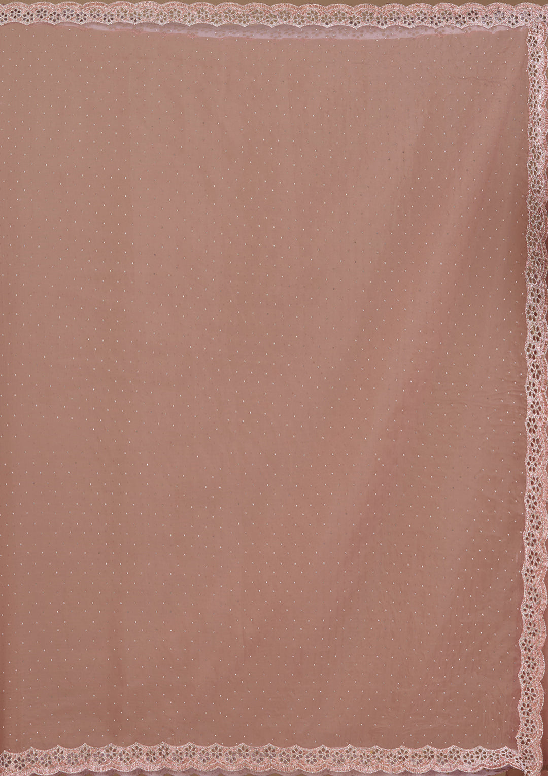 Onion Pink Tissue Cutdana Saree With Matching Blouse Piece