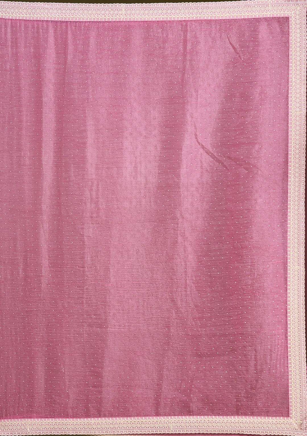 Onion Pink Tissue Gold Zariwork Saree With Matching Blouse Piece