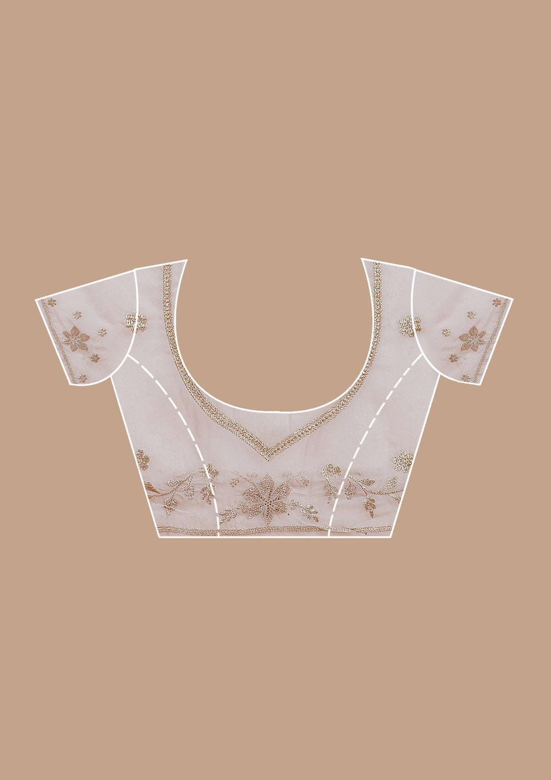 Mauve Zariwork (Gold) Georgette Saree