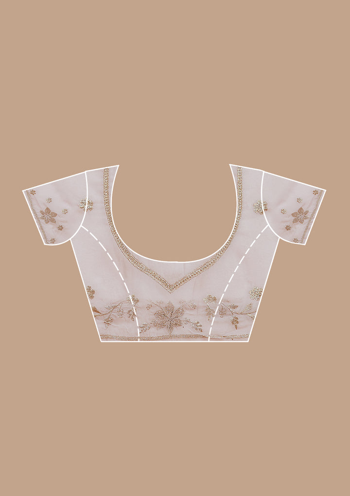 Mauve Zariwork (Gold) Georgette Saree