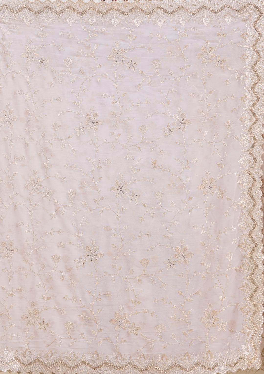 Mauve Zariwork (Gold) Georgette Saree