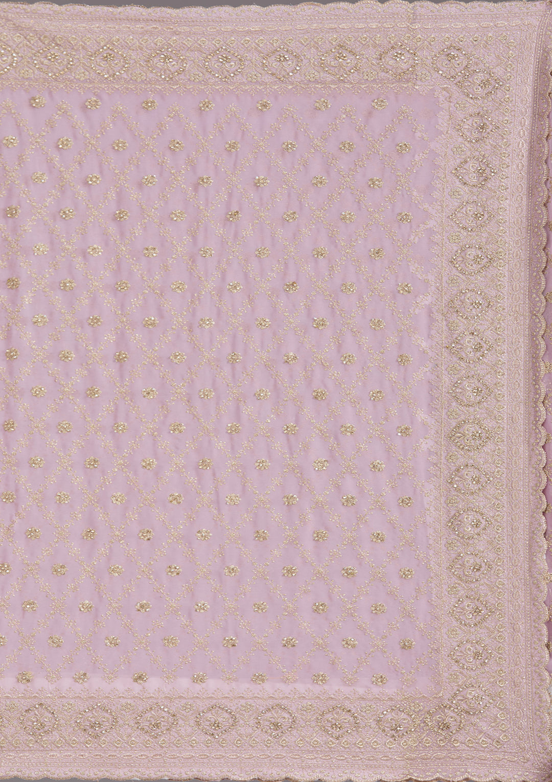 Lavender Zariwork (Gold) Georgette Saree