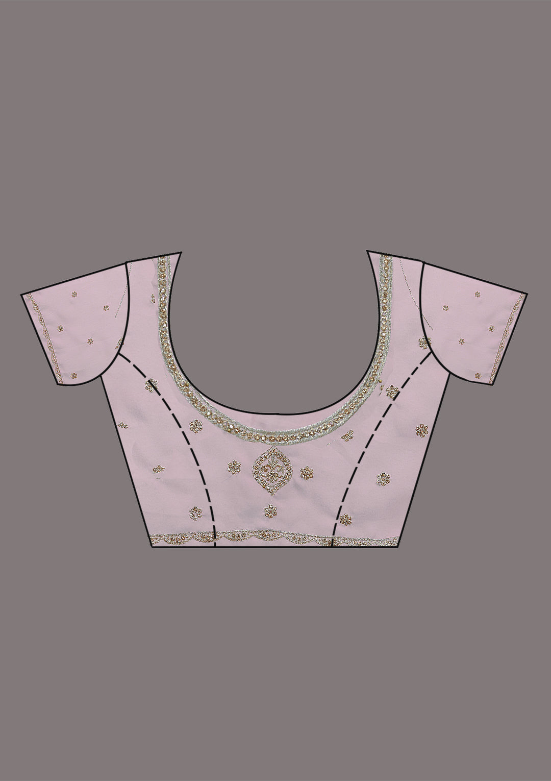 Lavender Zariwork (Gold) Georgette Saree