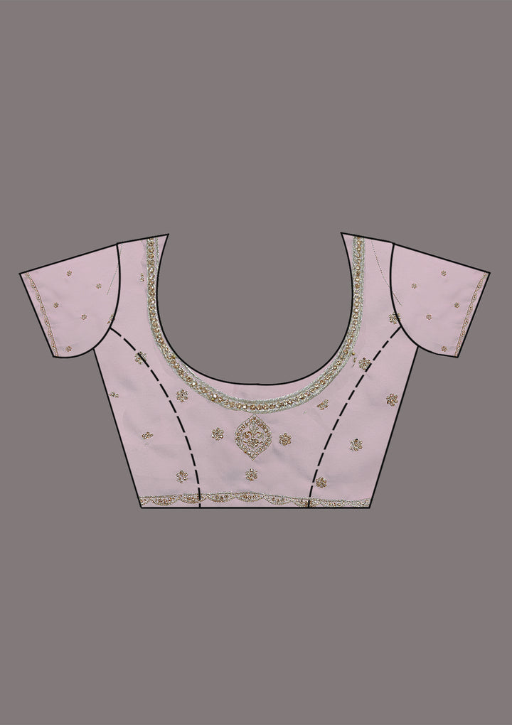 Lavender Zariwork (Gold) Georgette Saree