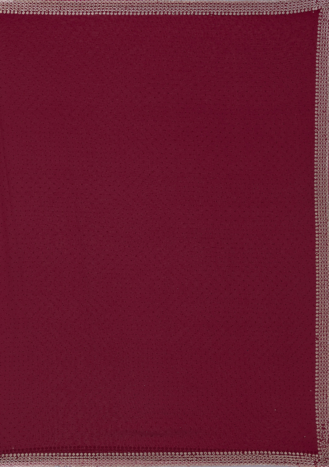 Maroon Georgette Gold Stonework Saree With Matching Blouse Piece