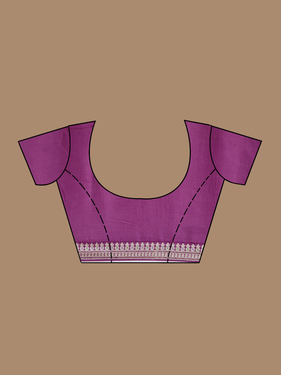 Dark Lavender Soft Raw Silk Gold Zariwork Saree With Matching Blouse Piece