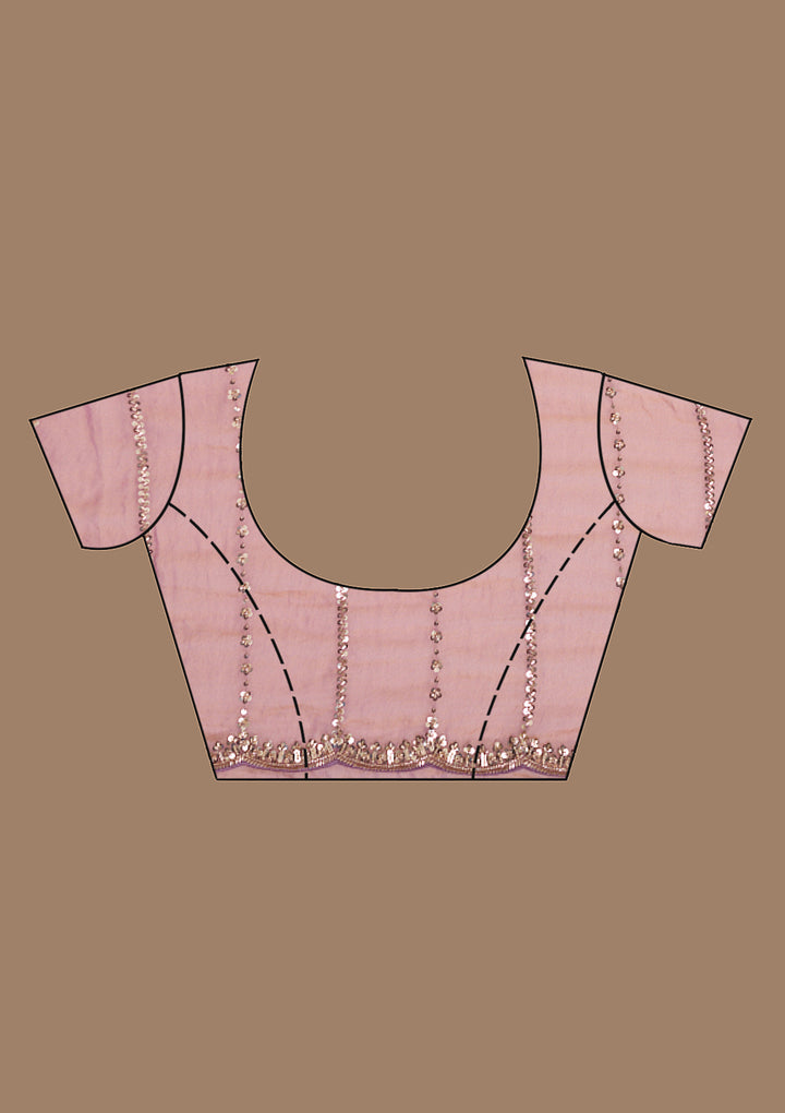 Lavender Cutdana Tissue Saree