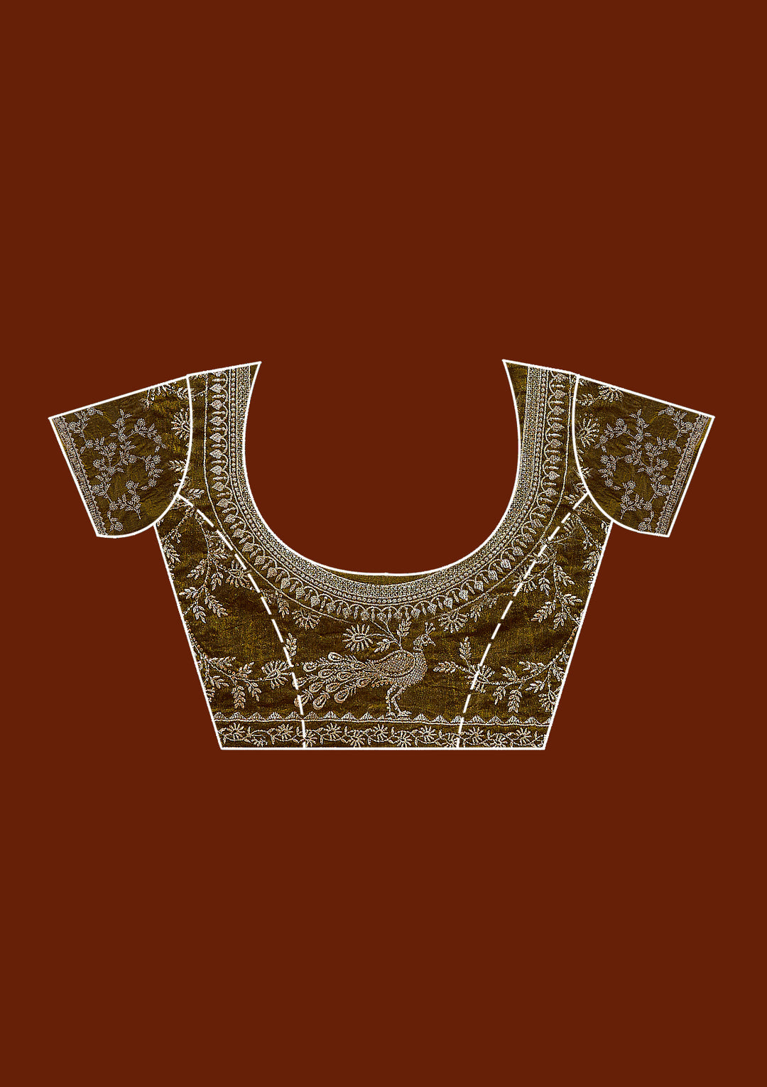 Mustard Zariwork (Gold) Tissue Saree