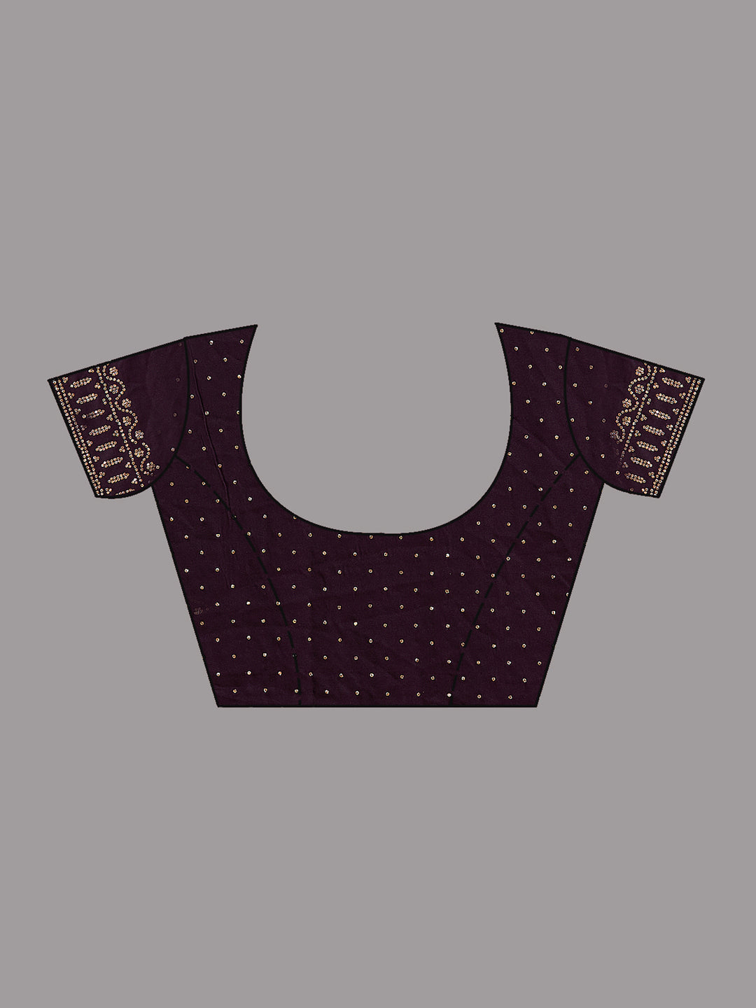 Lavender Stonework (Gold) Velvet Saree