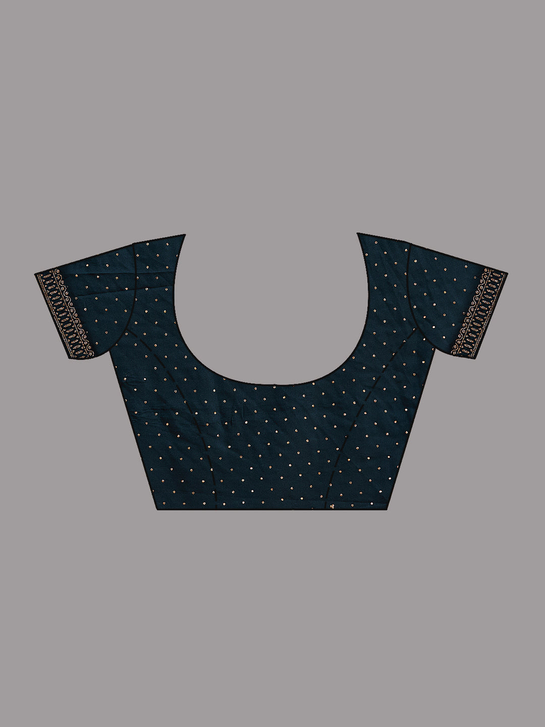 Sea Green Stonework (Silver) Chiffon Saree