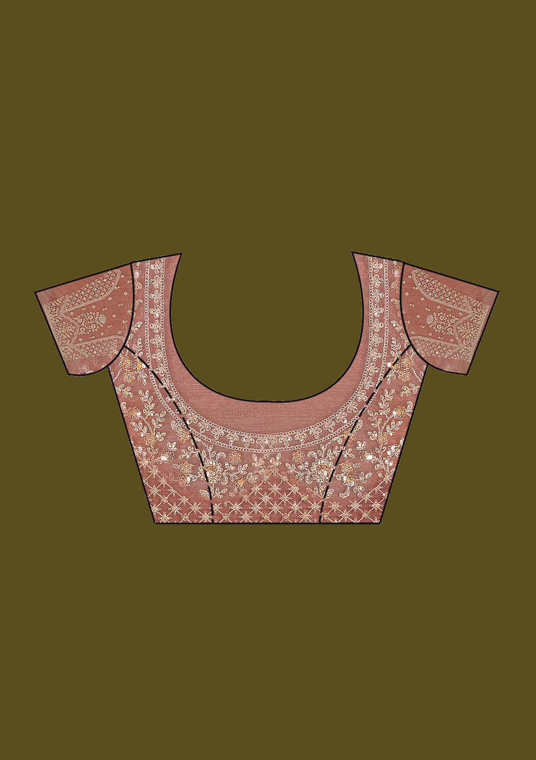 Onion Pink Net Gold Zariwork Saree With Matching Blouse Piece