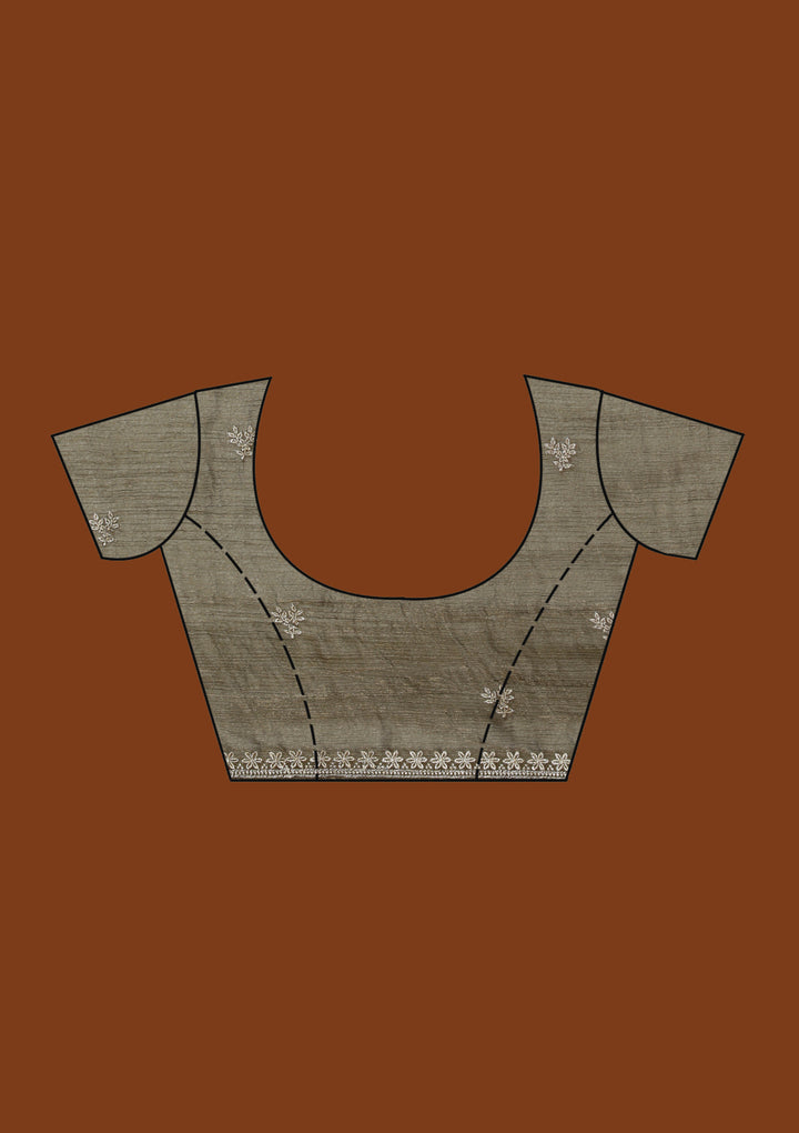 Mehendi Zariwork (Gold) Tissue Saree