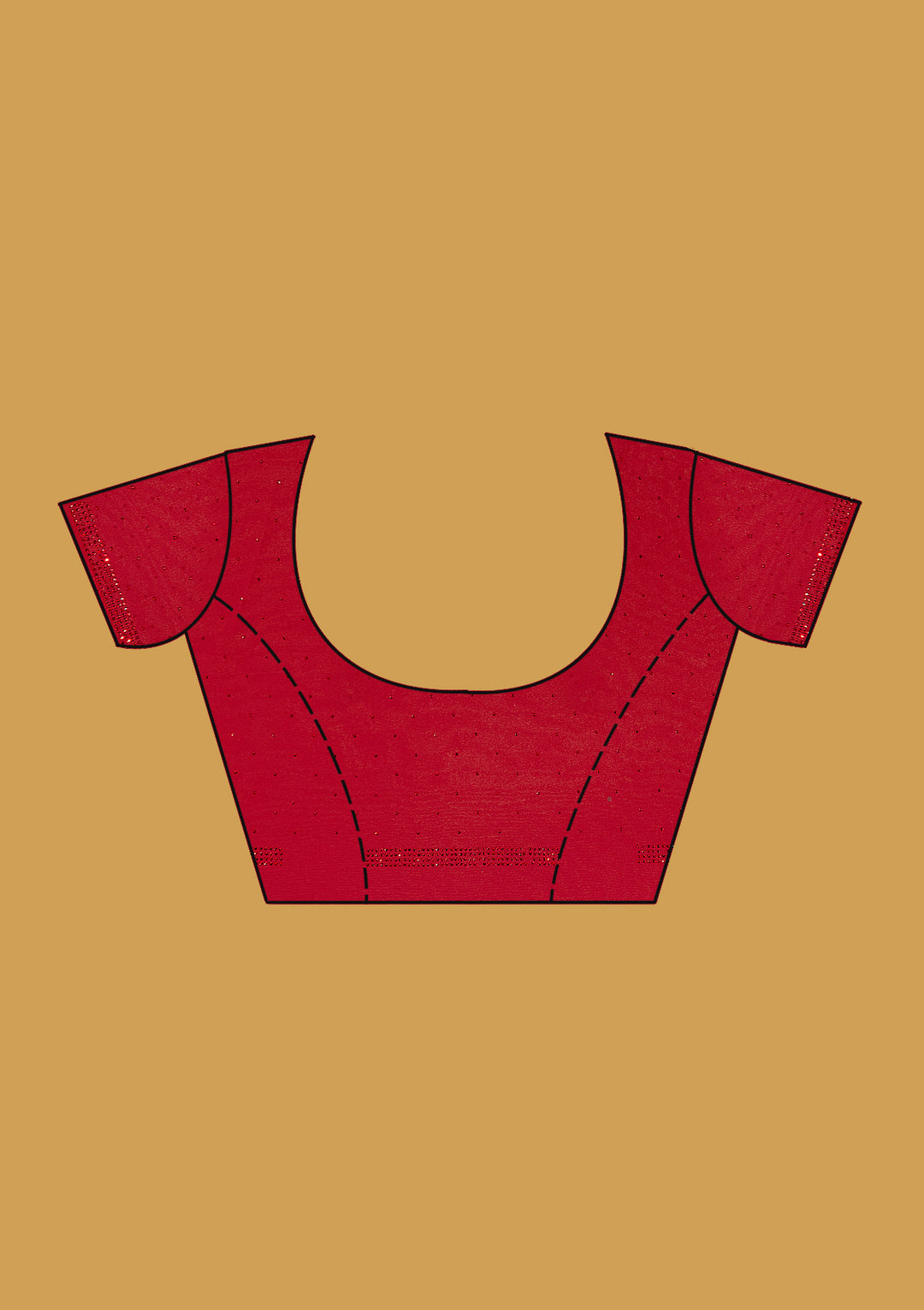 Red Swarovski Georgette Saree