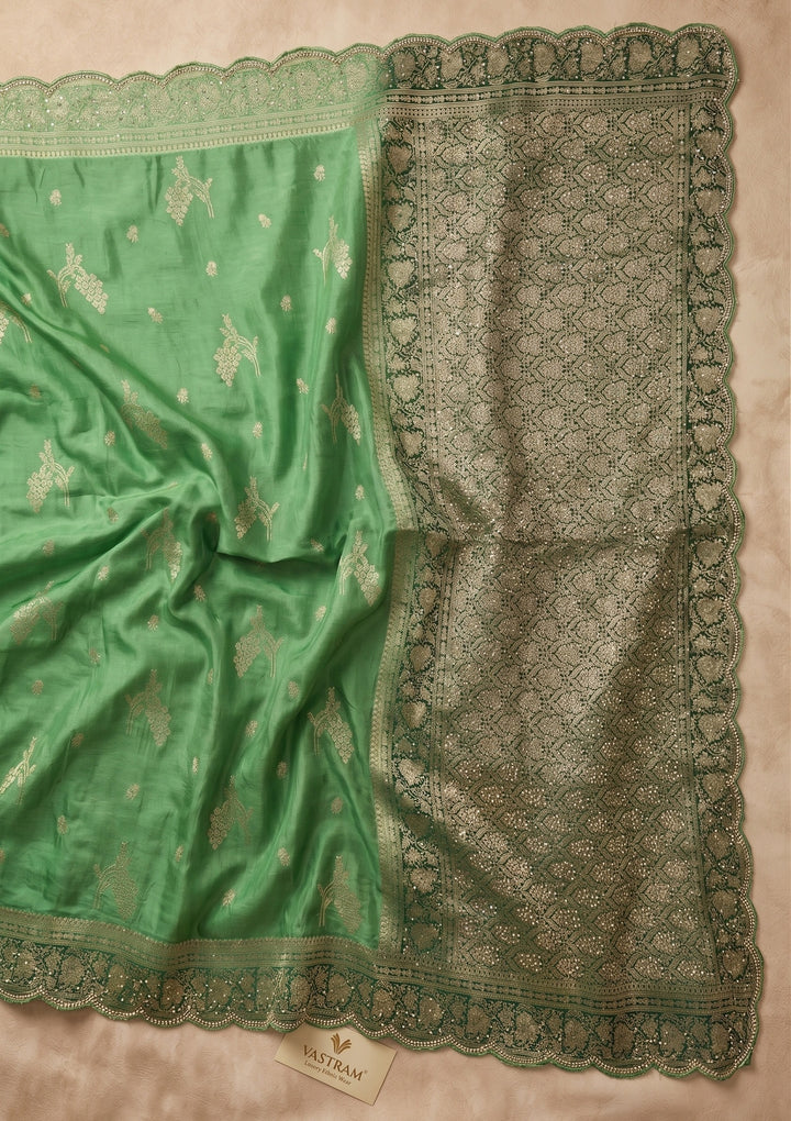 Green Banarasi Silk Saree