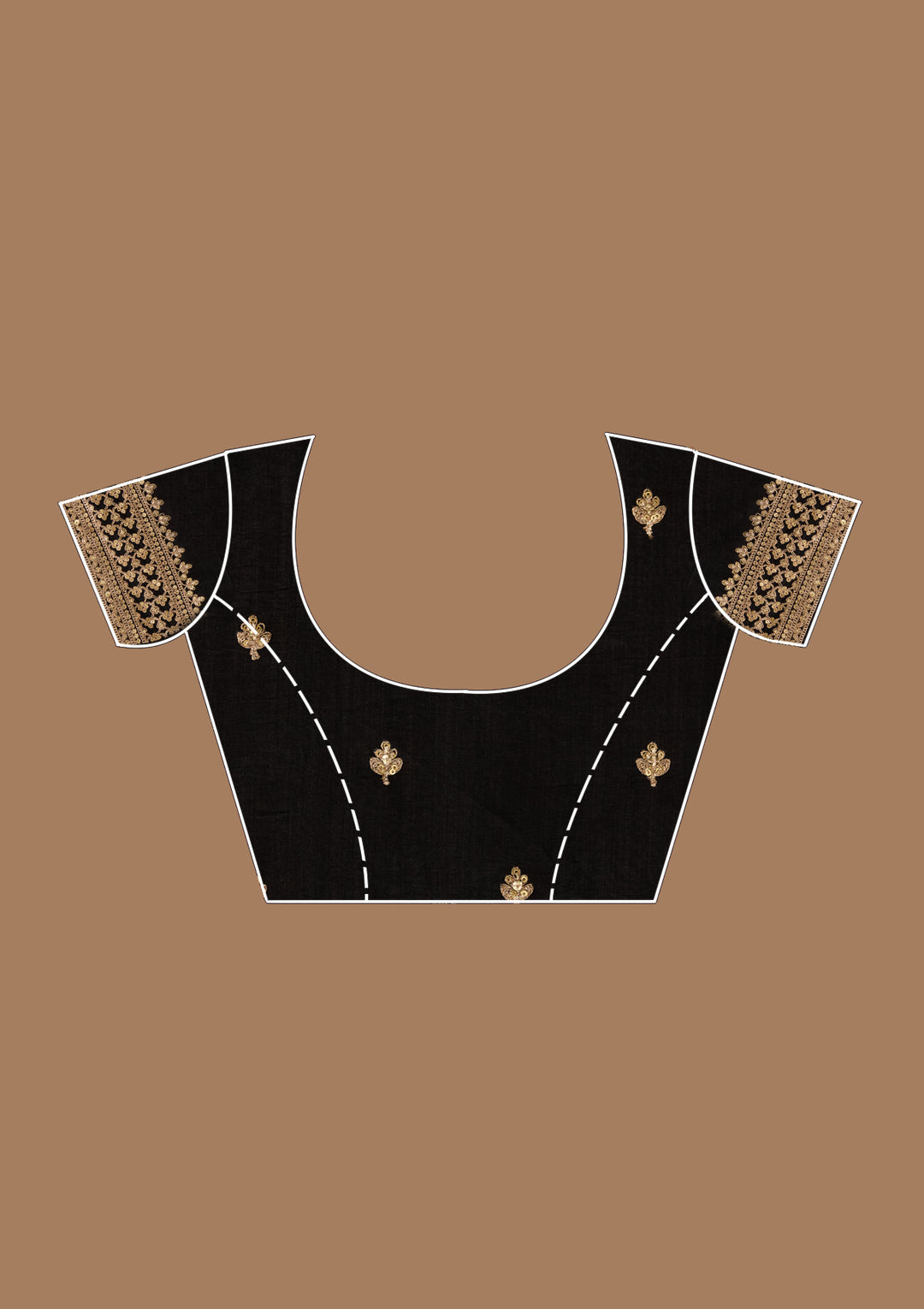 Black Soft Raw Silk Cording Saree With Matching Blouse Piece