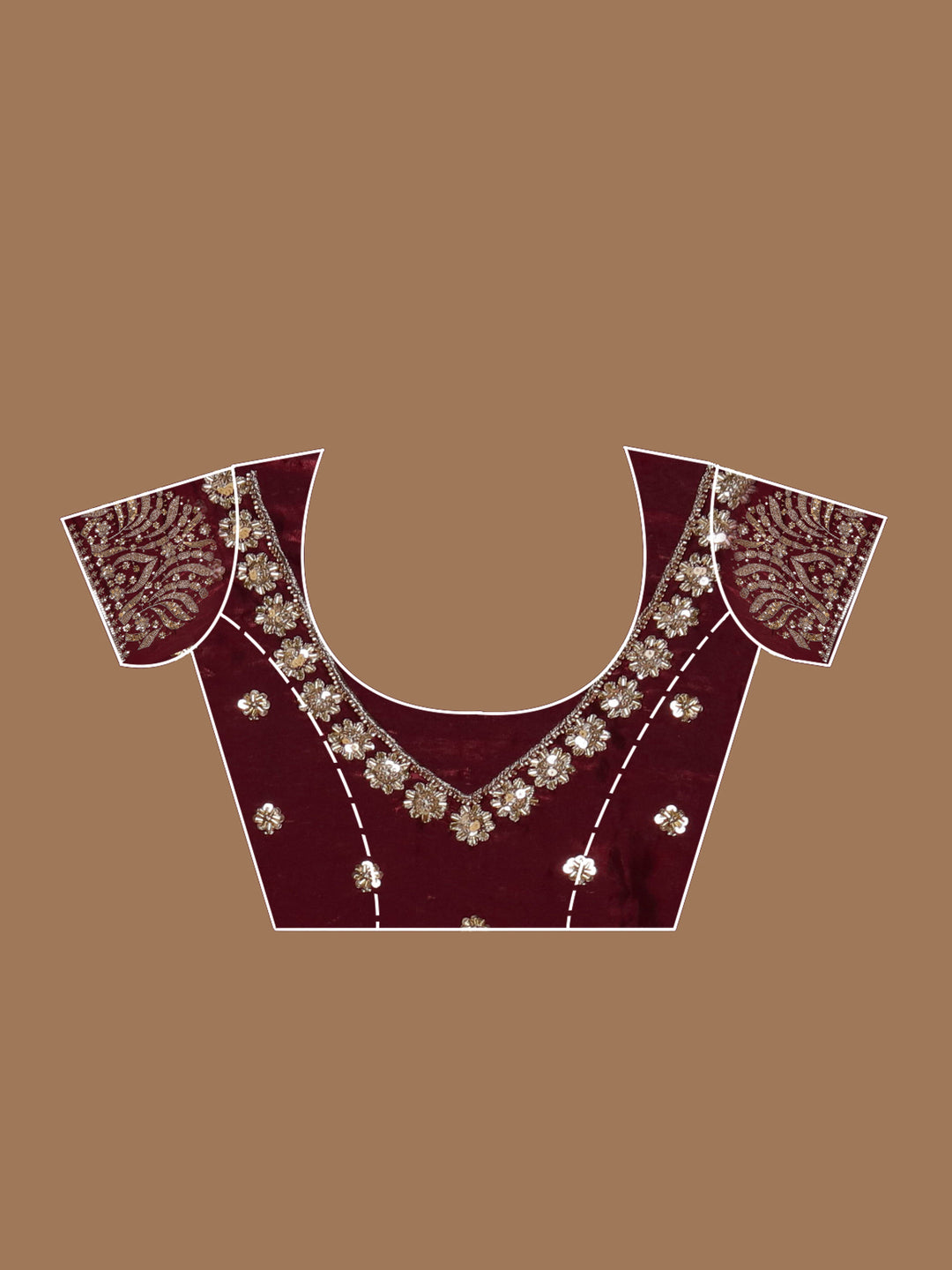 Wine Tissue Cutdana Saree With Matching Blouse Piece
