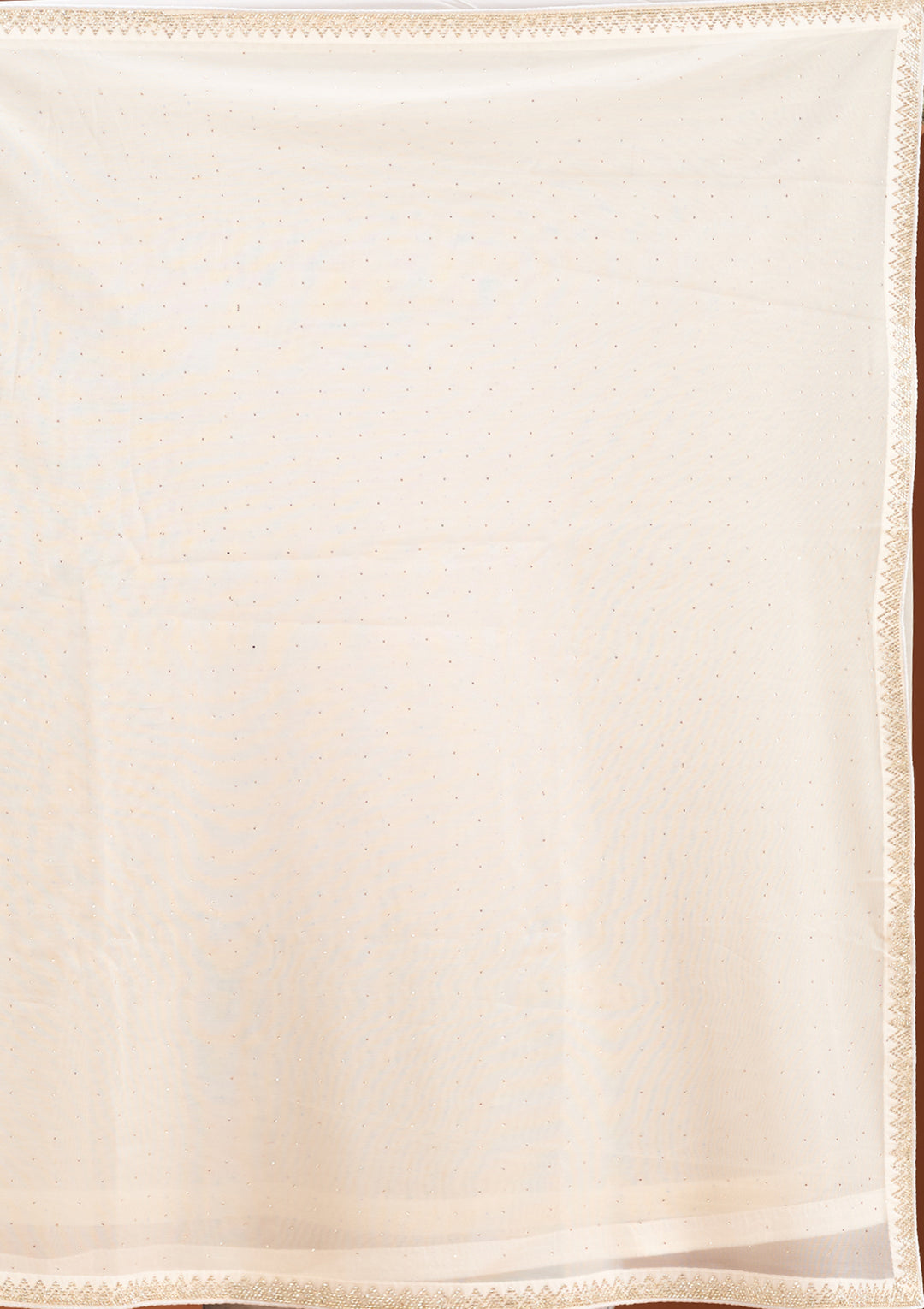 Off White Tissue Gold Stonework Saree With Matching Blouse Piece