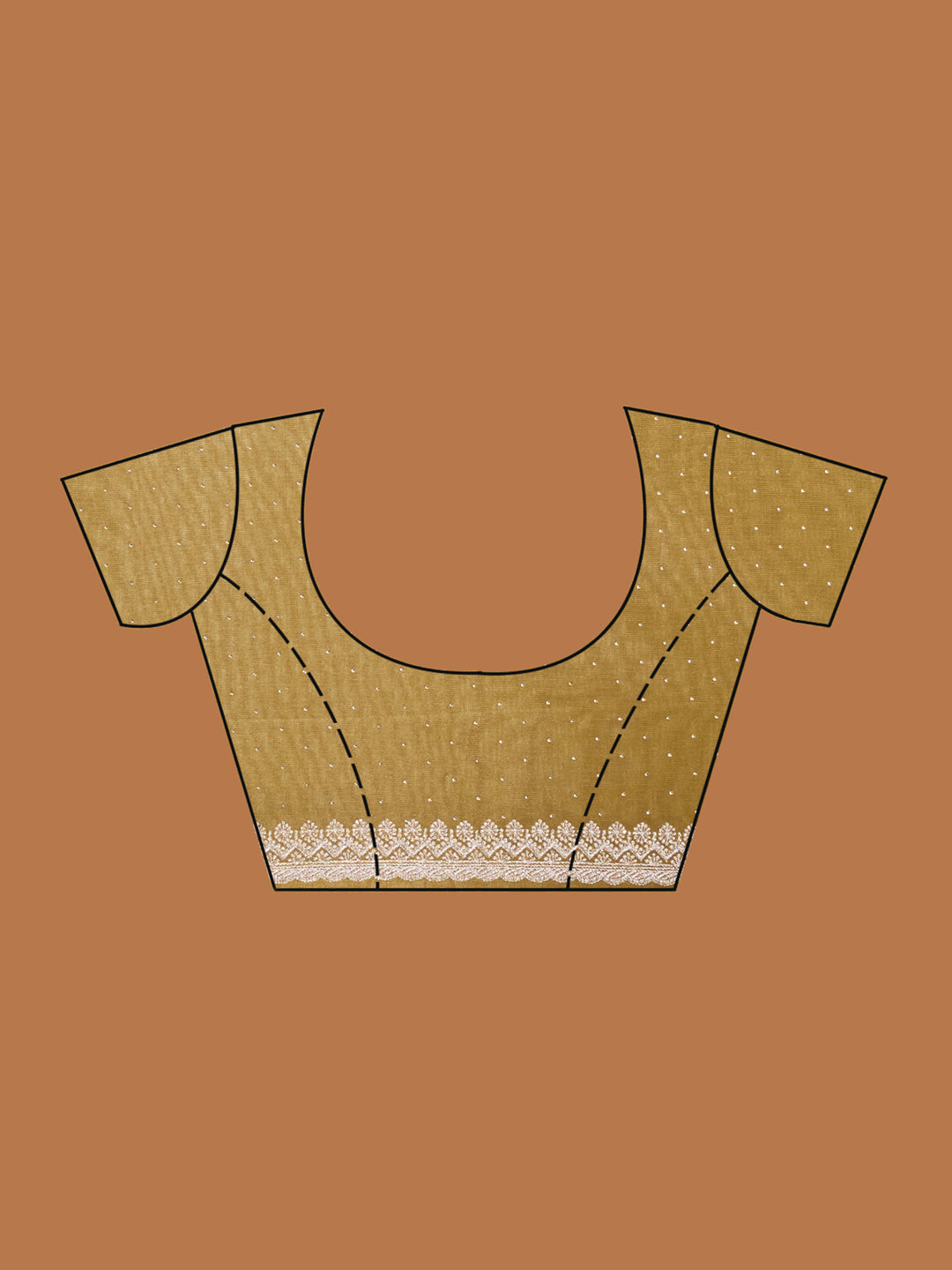Mustard Tissue Gold Zariwork Saree With Matching Blouse Piece