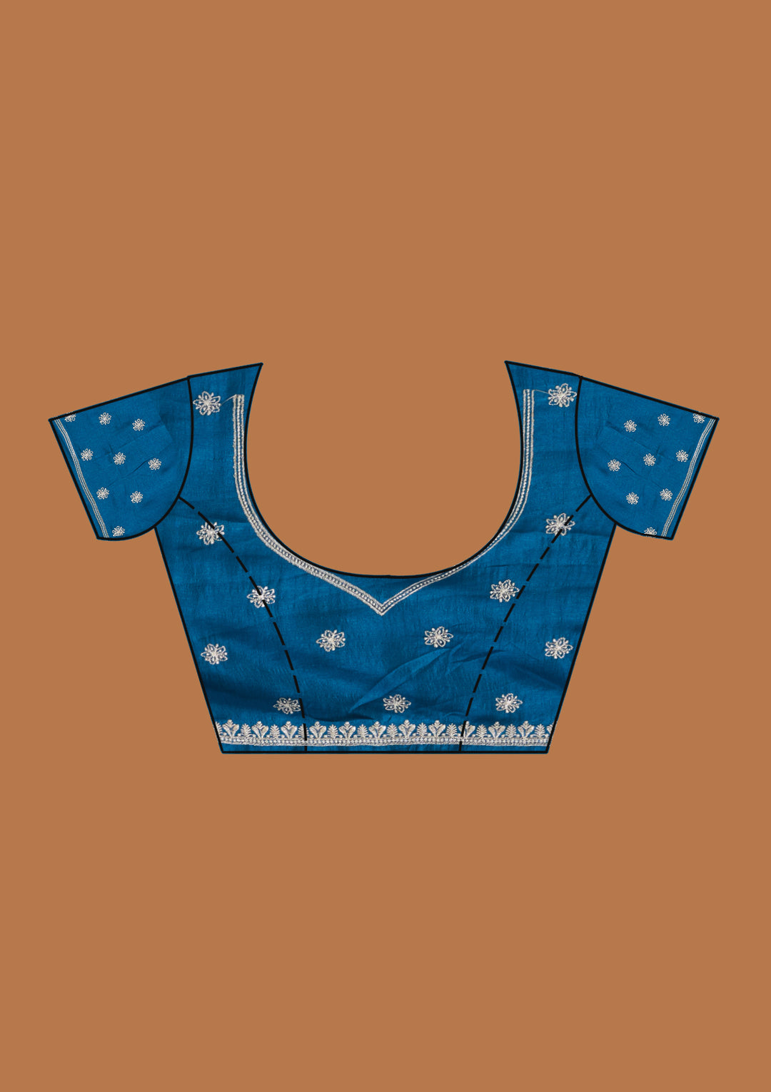 Peacock Blue Soft Raw Silk Gold Zariwork Saree With Matching Blouse Piece