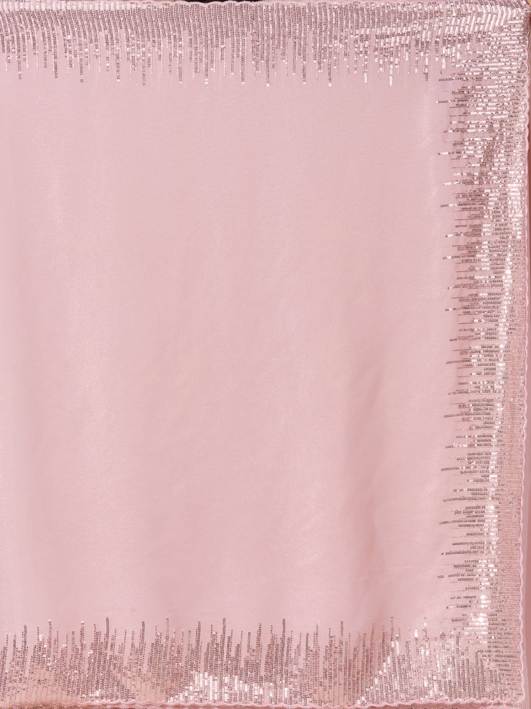Baby Pink Sequins Georgette Saree