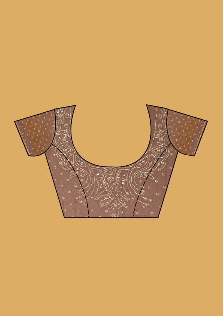 Gold Stonework (Gold) Tissue Saree