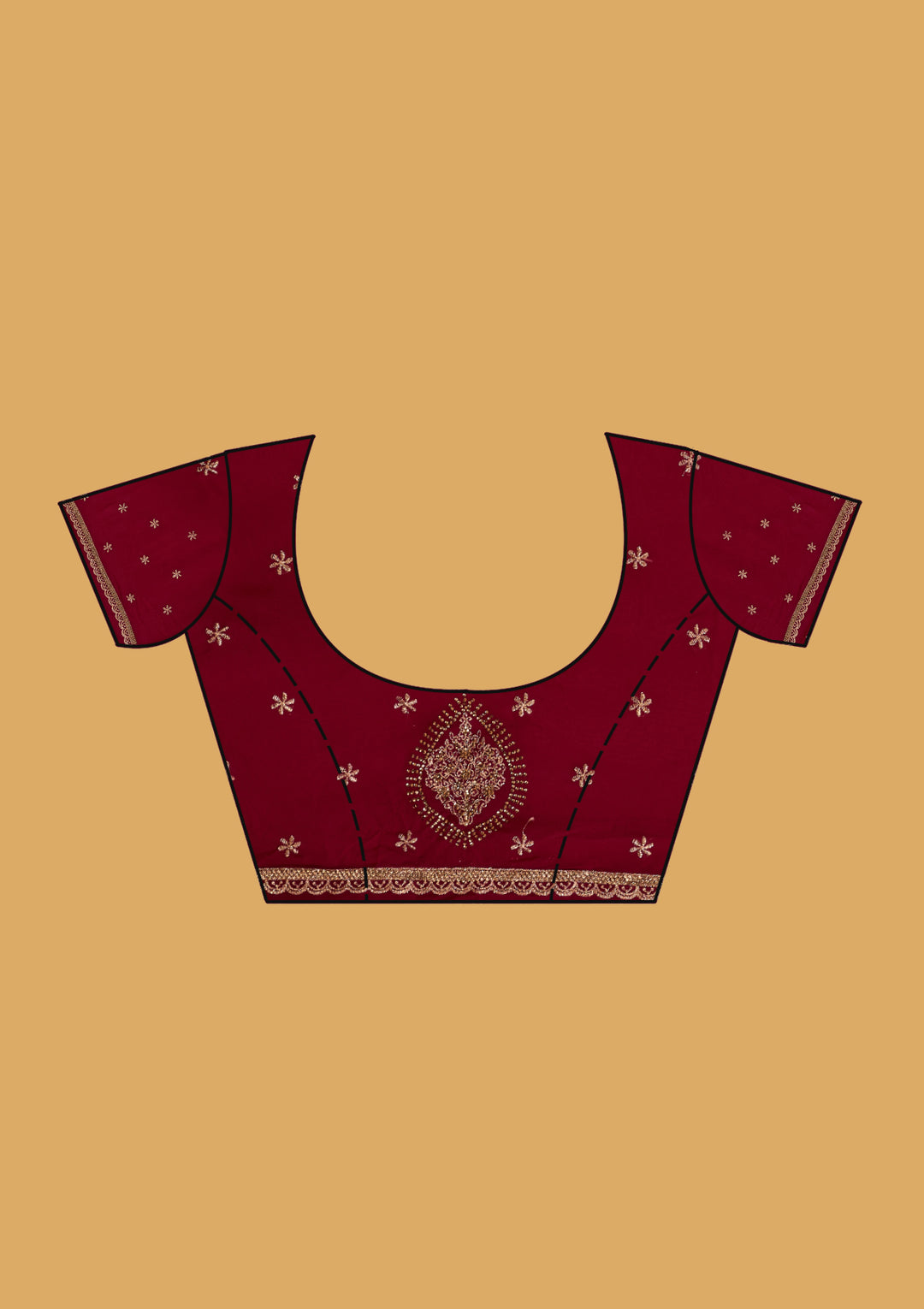 Wine Kashmiri Georgette Saree