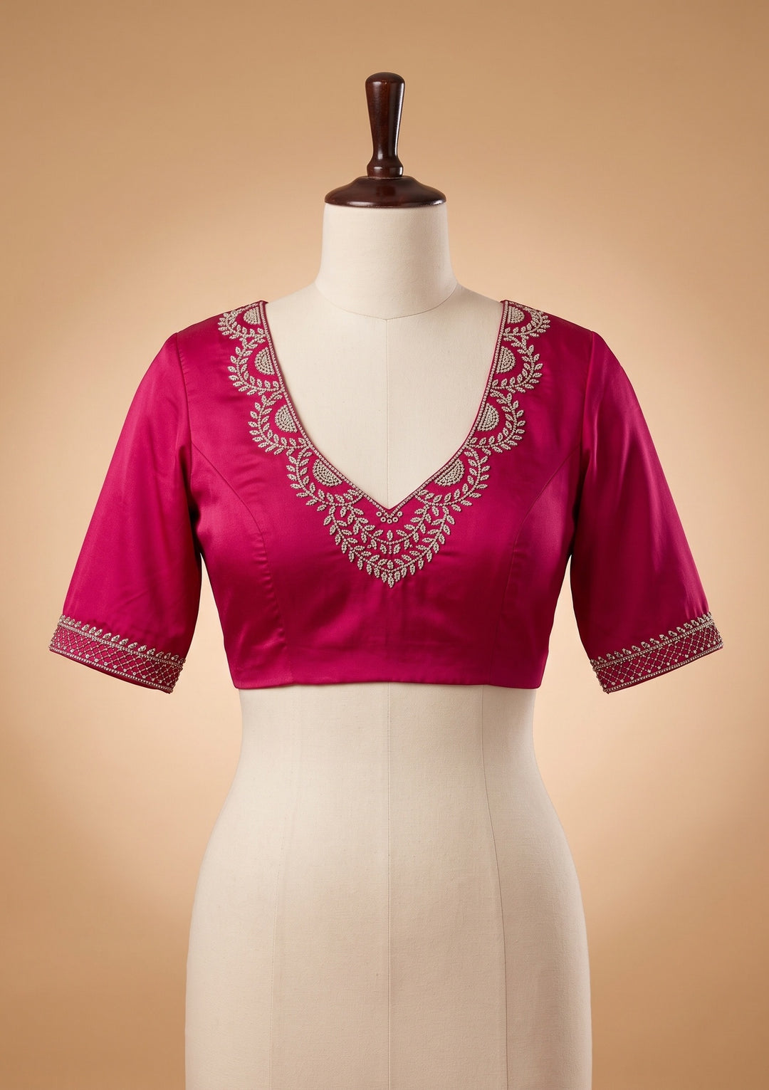 Baby Pink Cutdana Tissue Saree