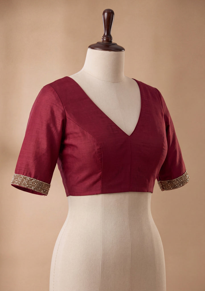 Peach Tissue Swarovski Saree With Matching Blouse Piece