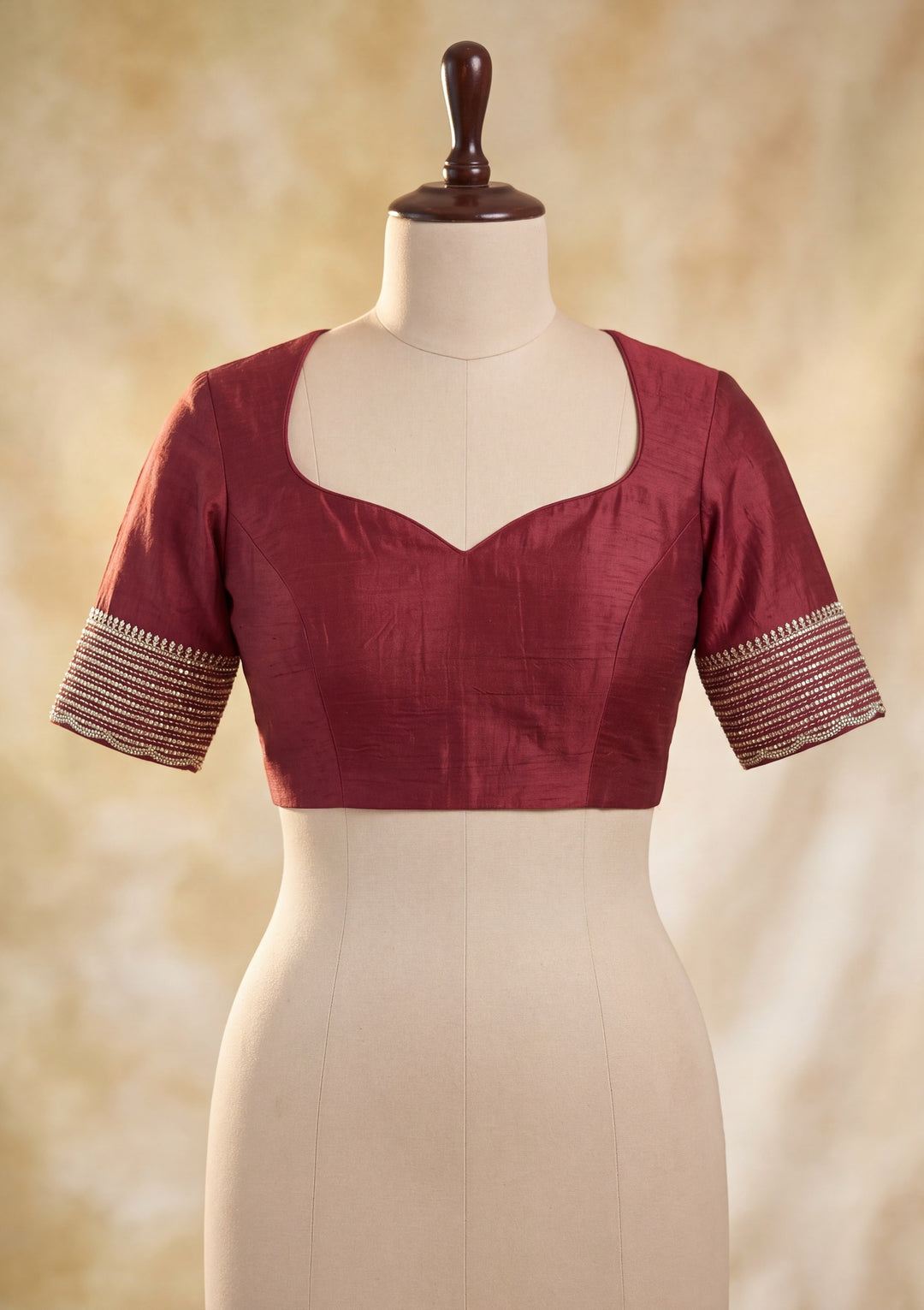 Rust Tissue Gold Stonework Saree With Matching Blouse Piece