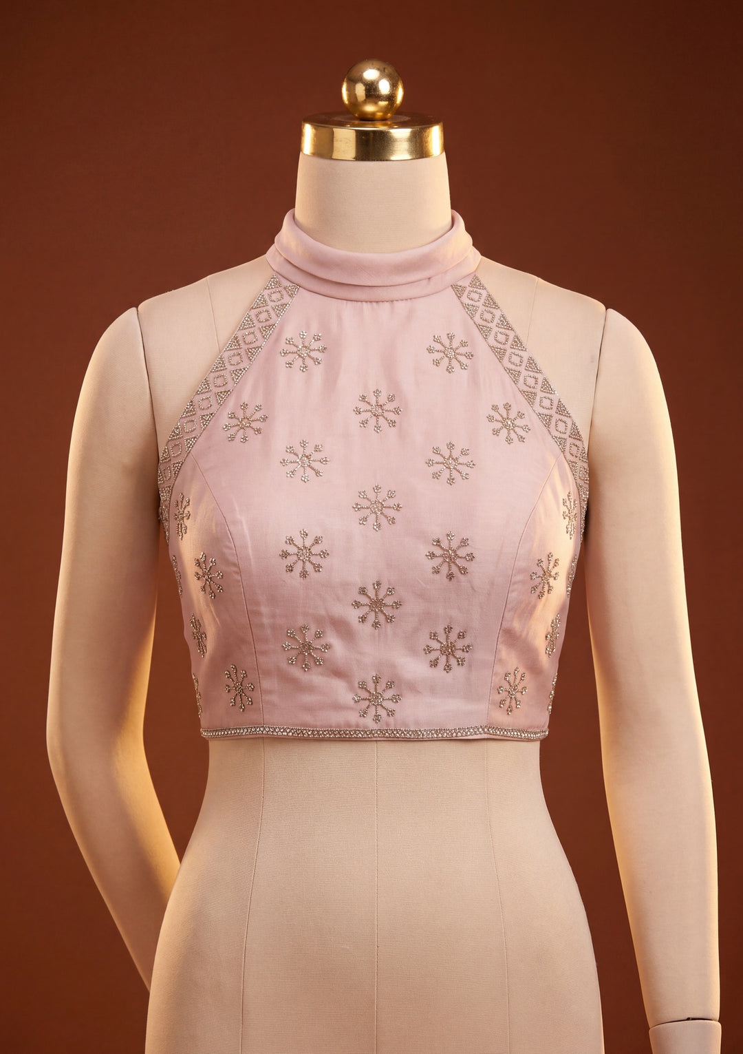 Light Lavender Tissue Gold Stonework Saree With Matching Blouse Piece