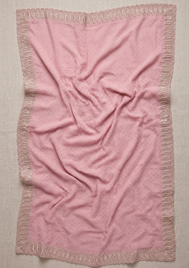Mauve Stonework (Gold) Georgette Saree