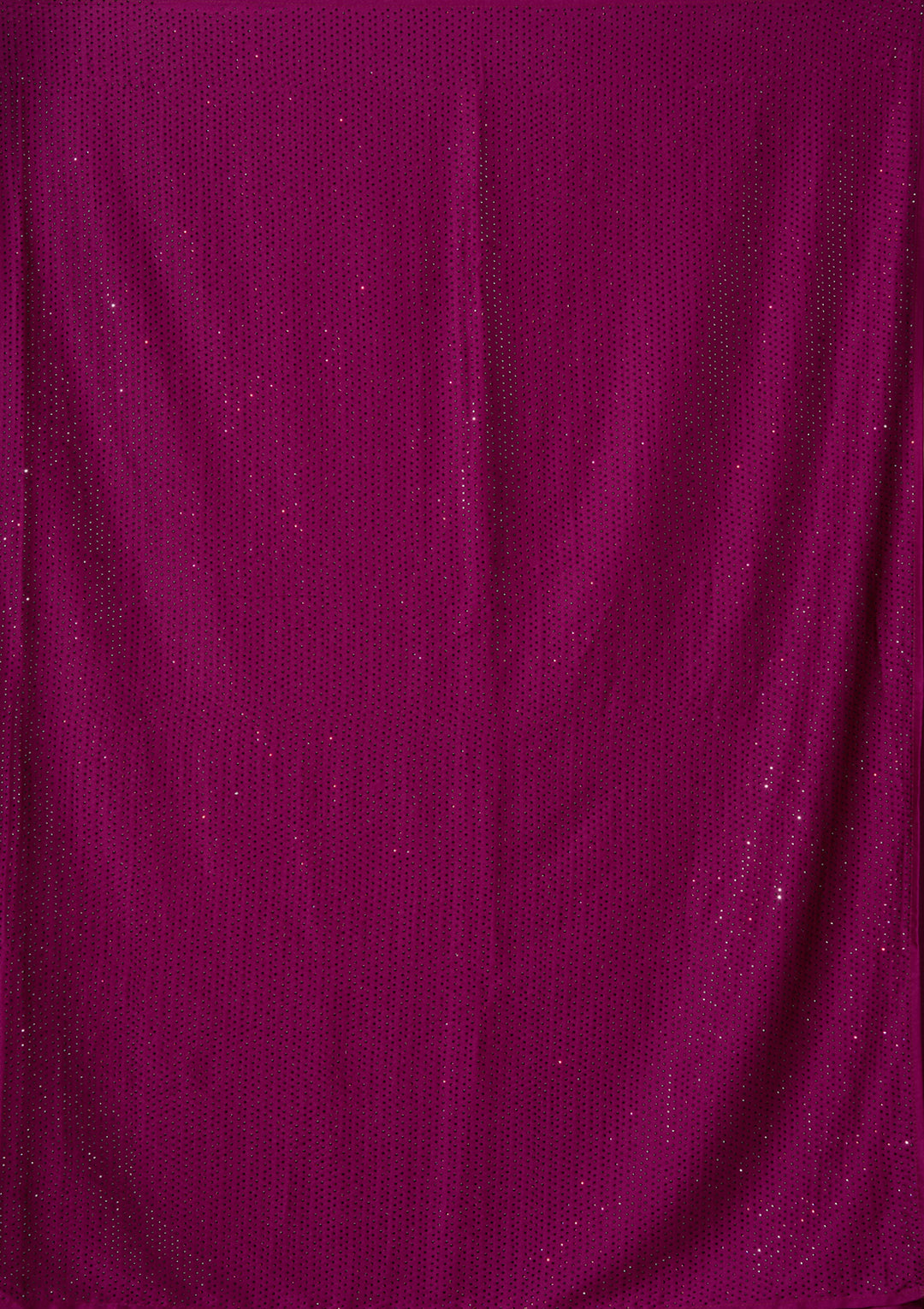 Wine Satin Swarovski Saree With Matching Blouse Piece