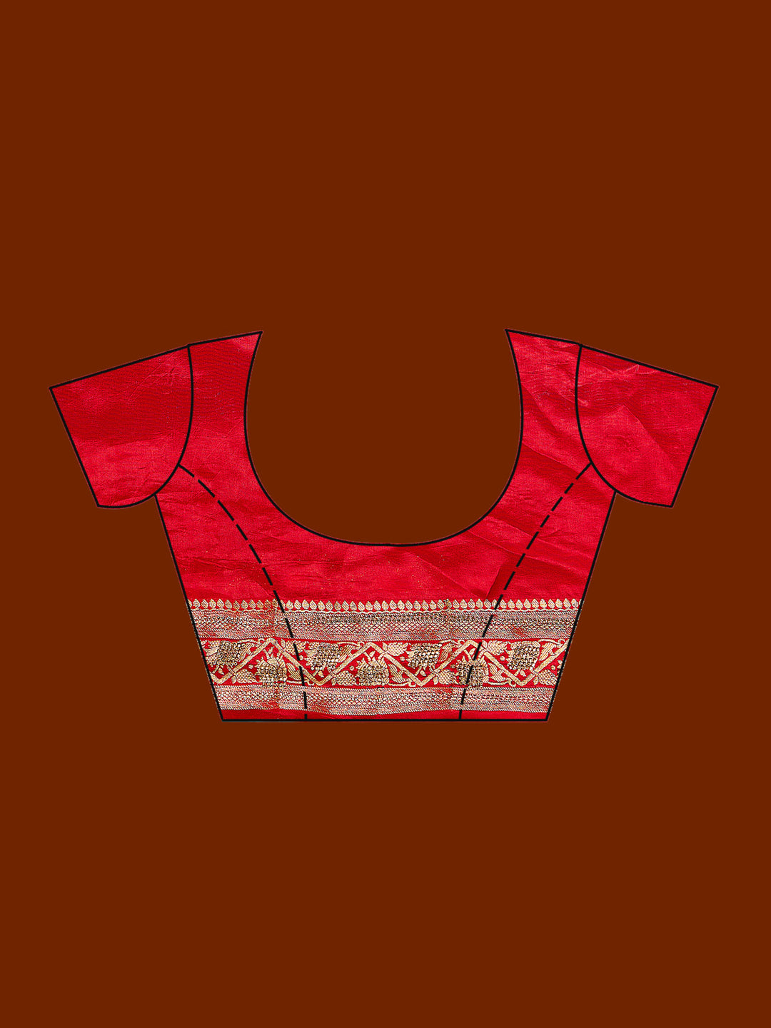 Red Silk Jaal Stonework Saree With Matching Blouse Piece