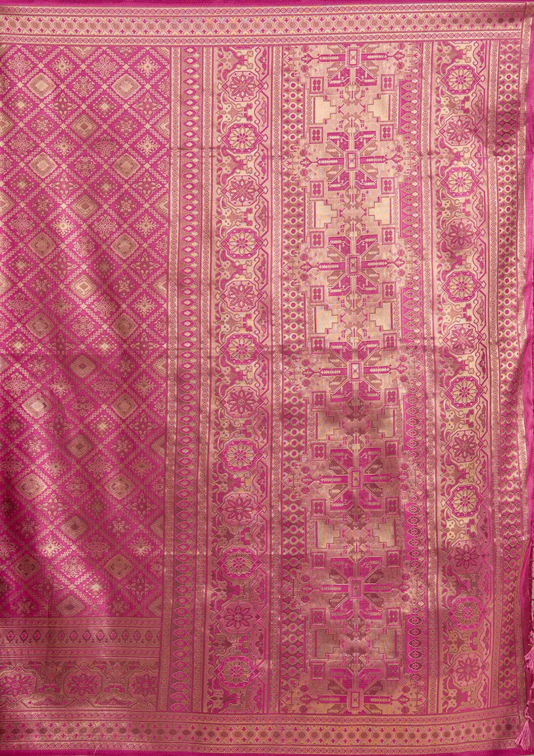 Rani Pink Banarasi Silk Saree