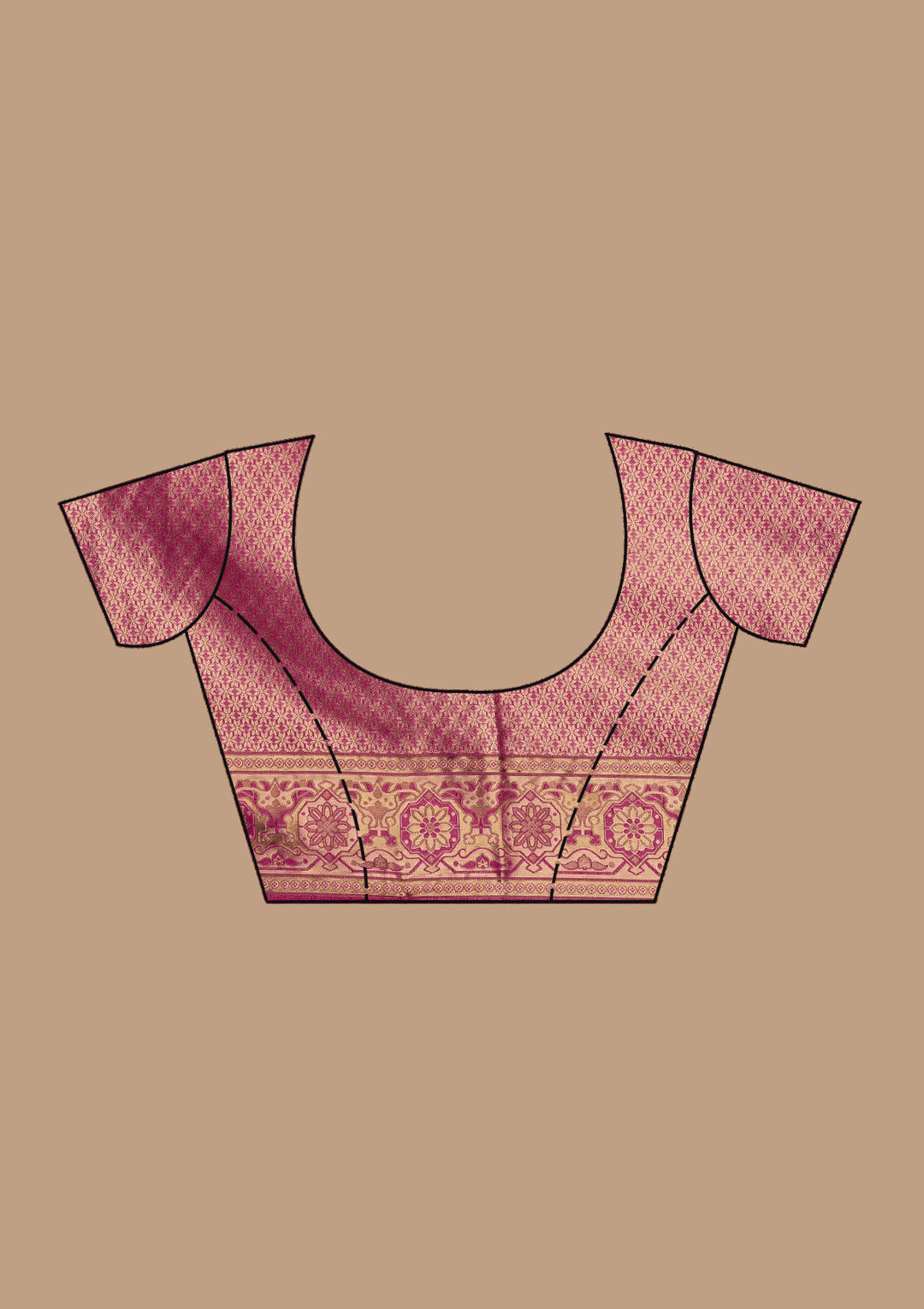 Rani Pink Banarasi Silk Saree