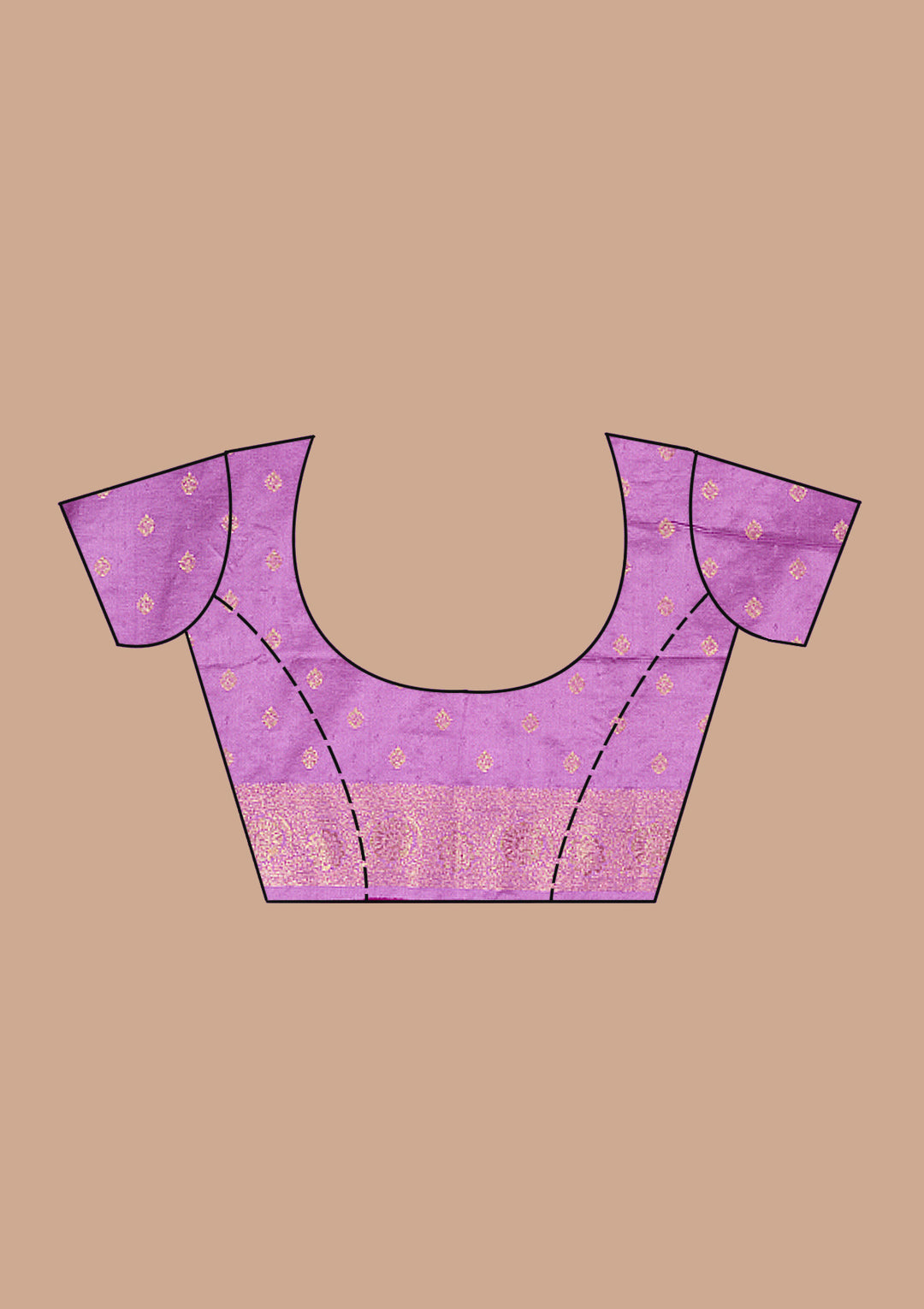 Purple Silk Buti Saree With Matching Blouse Piece