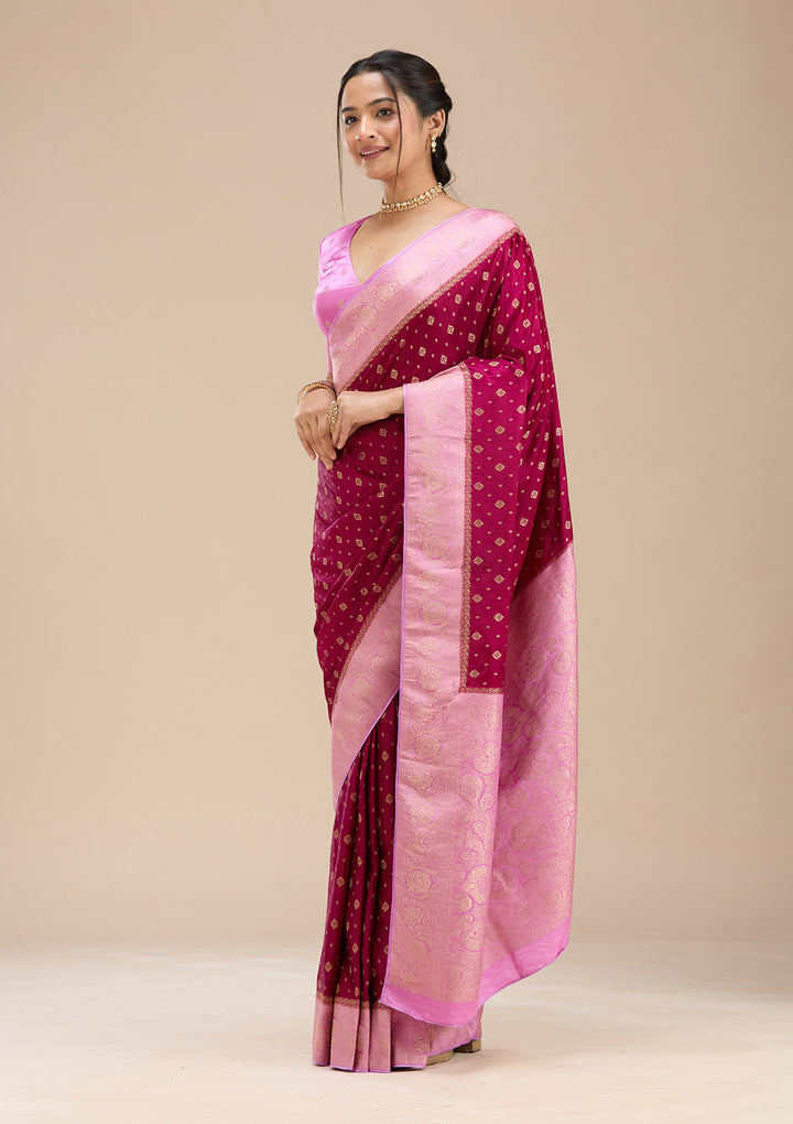 Wine  Silk Saree