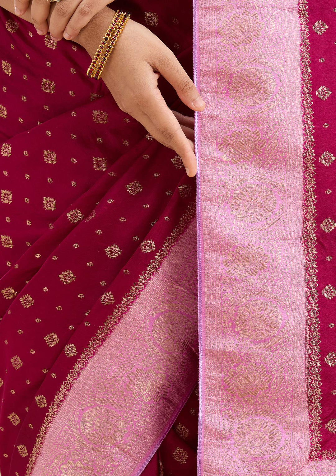 Wine  Silk Saree