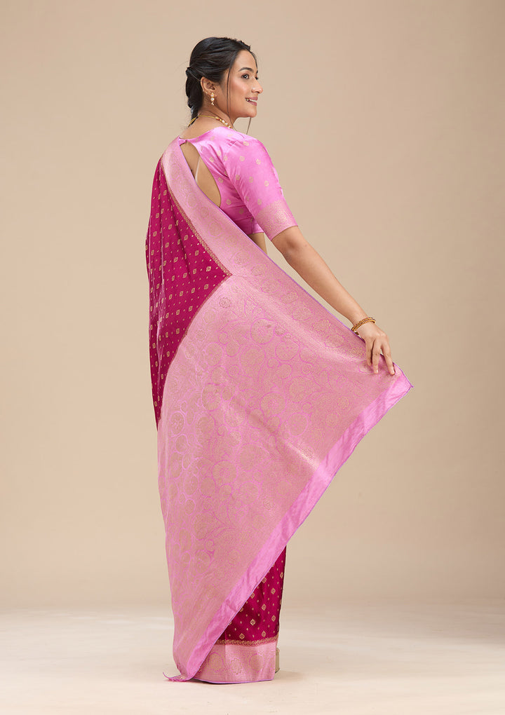 Wine  Silk Saree