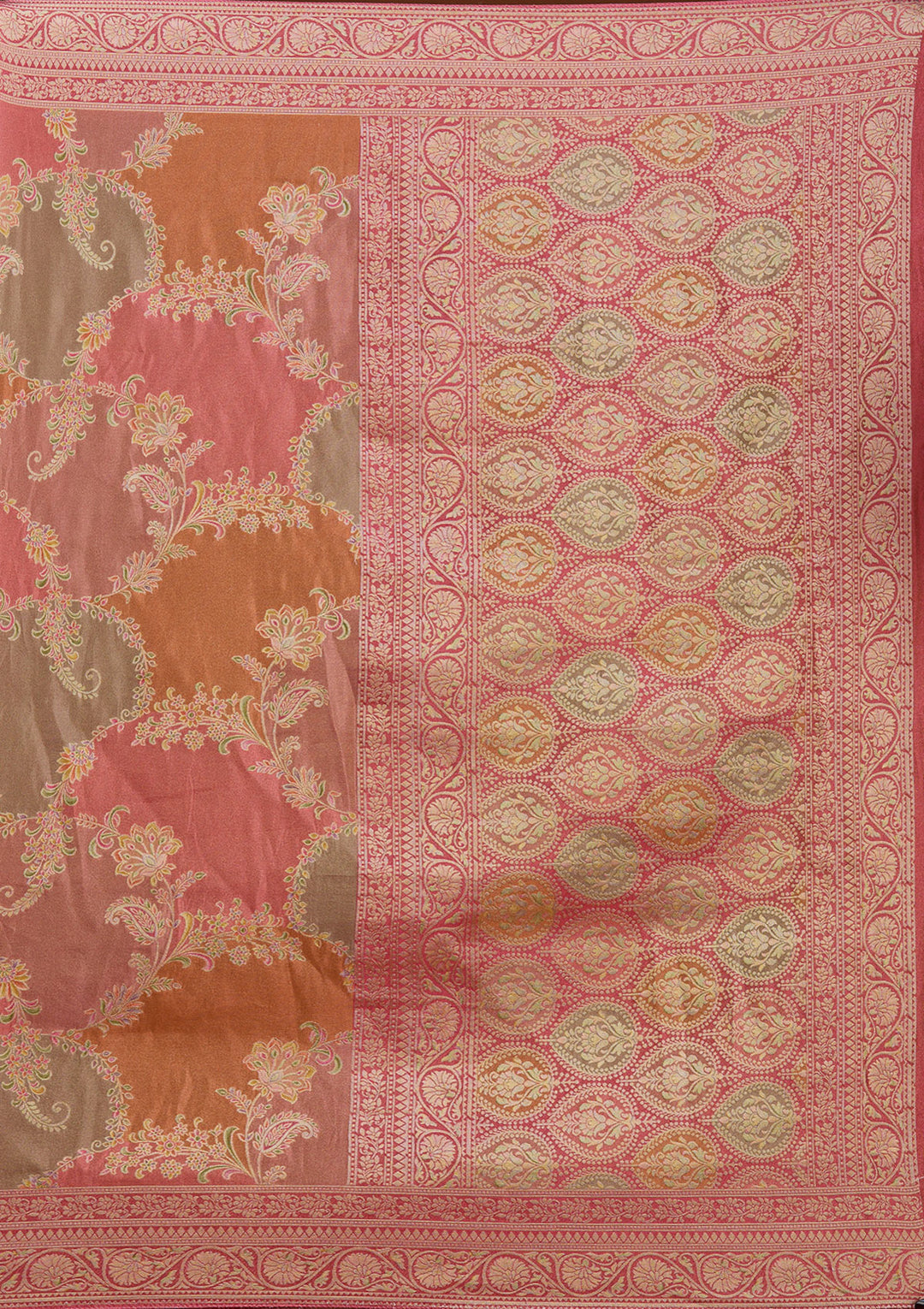 Pink Cutdana Chiffon Silk_Saree