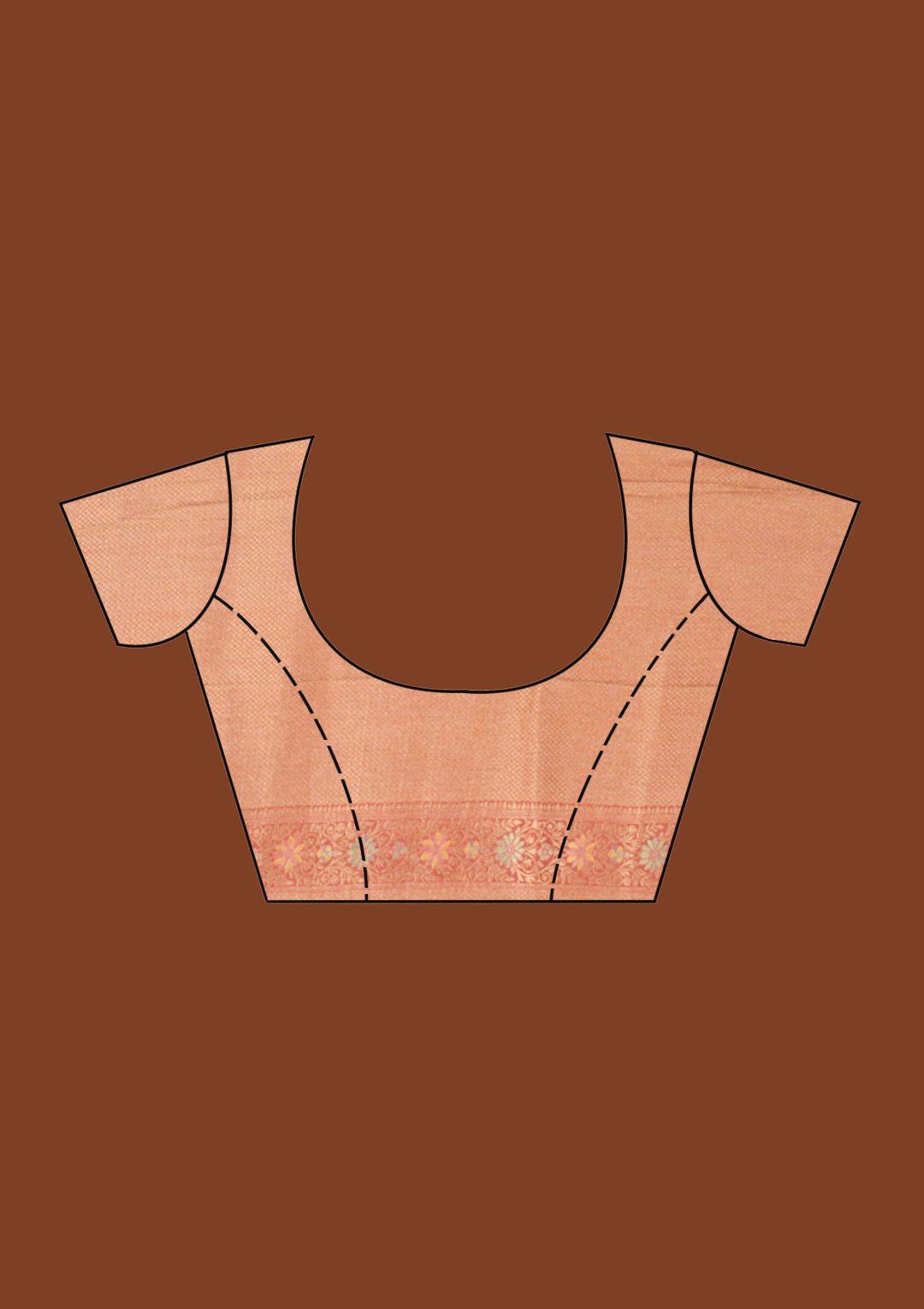 Baby Pink Silk Jaal Saree With Matching Blouse Piece