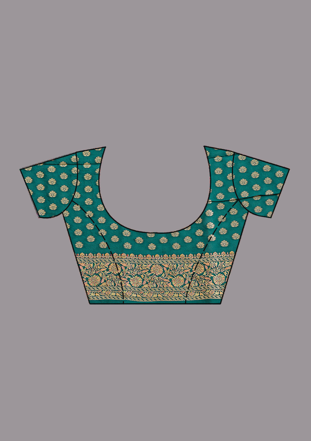 Rama Green Banarasi Silk Saree