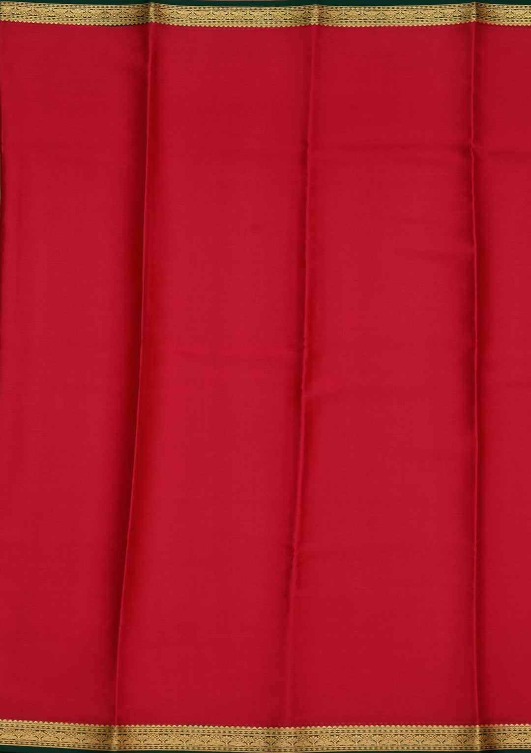 Rani Pink Crepe Plain Saree With Matching Blouse Piece