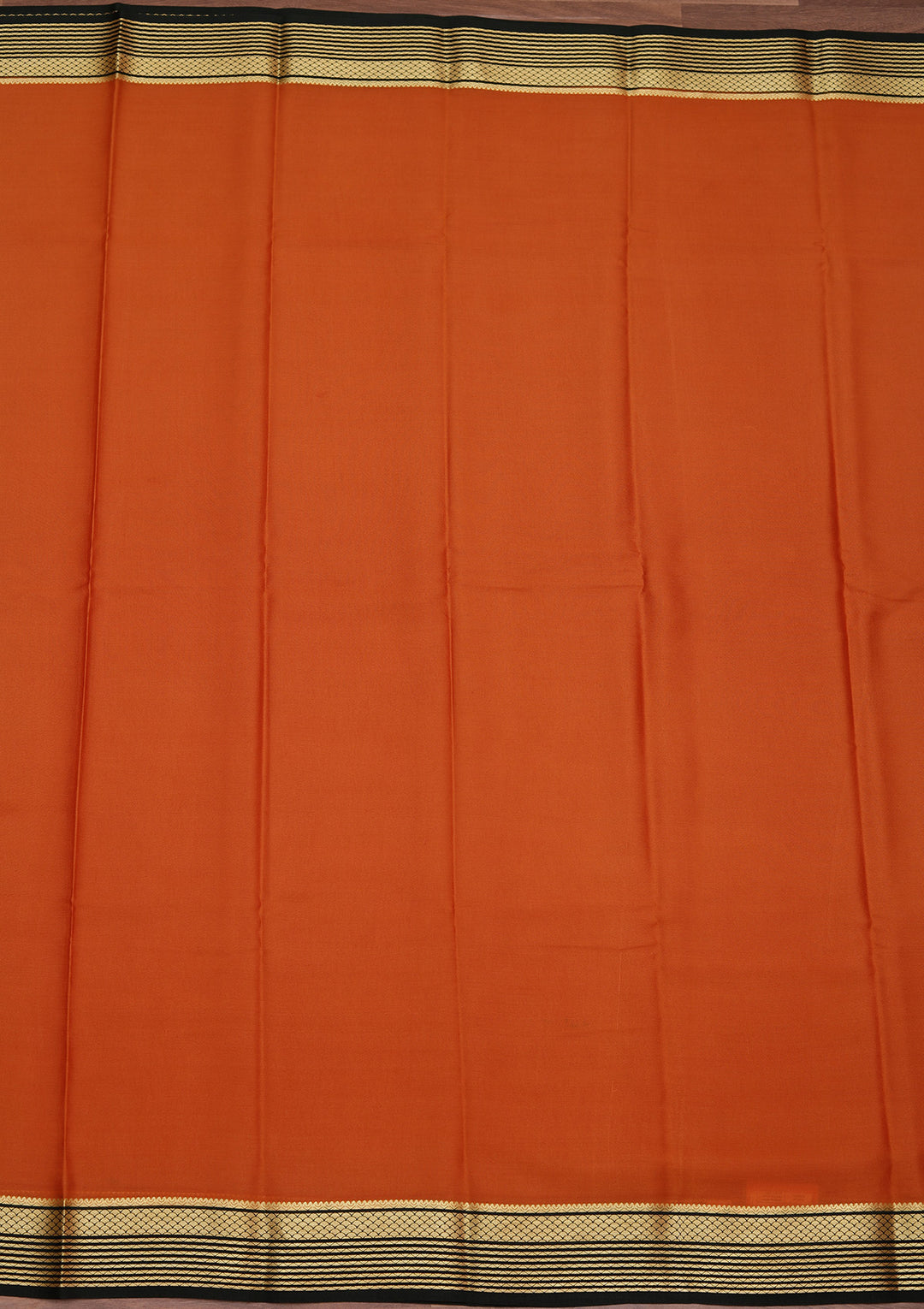 Brown Crepe Plain Saree With Matching Blouse Piece
