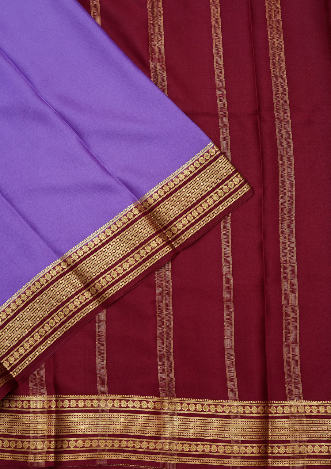 Blue Crepe Plain Saree With Matching Blouse Piece