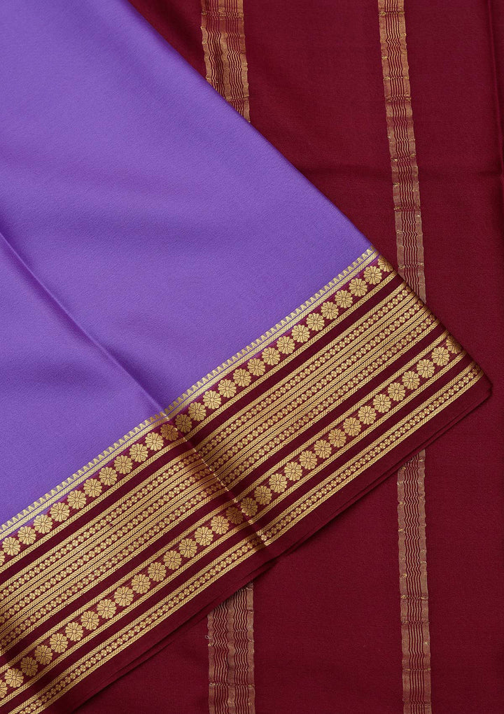 Blue Crepe Plain Saree With Matching Blouse Piece